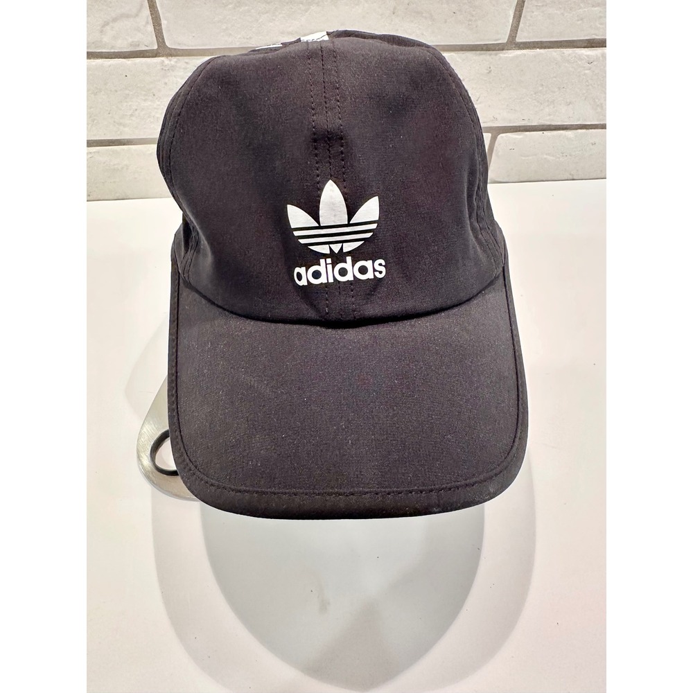 Adidas Womens Black‎ Trefoil Logo Baseball Cap Adjustable Strap Casual